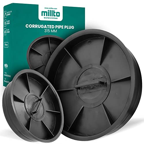 Millto™ Couvercle de puits inférieur ondulé - Couvercle durable - Système de drainage - Rond - 315 mm - En polypropylène - A15