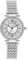 JewelryWe Uhren Damen Analog Quarz 30m wasserdichte Armbanduhr Elegant Luxus Glitzer Strass Römische Ziffern Zifferblatt Beiläufige Uhr Damenuhr mit Metall-Armband Silber