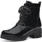 MARCO TOZZI Damen Stiefeletten zum Schnüren aus Kunstleder Blockabsatz, Schwarz (Black Patent), 38