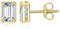 JewelryPalace Smaragdschliff 1ct Moissanite Ohrstecker Silber 925 Damen, Simulierter Diamant Braut Schmuck Set, Ohrringe Silber Mädchen Edelstein,Ohrstecker Silber mit Stein Geschenk Frauen Vergoldet