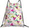 Bunte abstrakte 80er-Jahre-Stil-Musiknoten,Unisex-Rucksack mit Kordelzug,Polyester-Cinch-Sack,wasserdichter Sport-Turnbeutel,lässiger Tagesrucksack für Damen