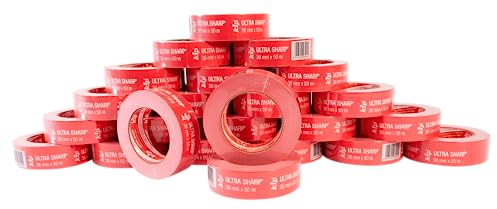 Kip 24 Rollen Tape 3301-36 Ultra Sharp Abklebeband – Professionelles Malerkreppband für ultra scharfe Kanten beim Streichen & Lackieren – 36mm x 50m