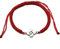 PULSERA MACRAME LAUBURU EN PLATA DE LEY (ROJO)