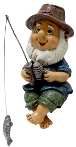 VEghee GNOME De Jardin De Pêche Statue Nain Jardin Décoration Résine Jardin Décoration Nain De Jardin Décoration Résine Artisanat Statue Décoration en Plein Air