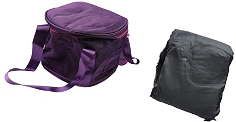 Klangschalen-Tasche, Musikschalen-Etui, Klangschalen-Tragetasche mit Doppeltem Reißverschluss, Stoffschalen-Tragetasche mit 2 Taschen, Taschen, Koffer und Hüllen (12 Zoll reines