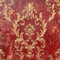 Vasari Sienna Damask Marble Red Gold Wallpaper - Classic Glamorous Metallic Effect - Luxury Italian Textured Vinyl