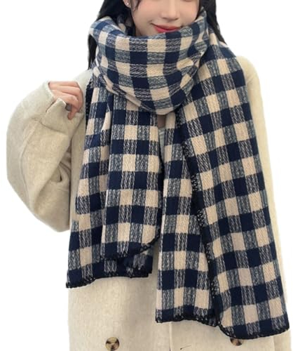 OKSakady Frauen Weiche Tartan Schal Warme Große Lange Schal und Wrap Winter Stole Decke für Damen