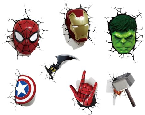 „LXJYMFZI „3D New Superhero Wandaufkleber Jungen Wandtattoo für Schlafzimmer Wohnzimmer Hotel Dekor Größe: (30X90cm)