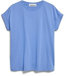 ARMEDANGELS Damen T-Shirt aus Bio-Baumwolle IDAARA T-Shirt Loose Fit Blue Bloom