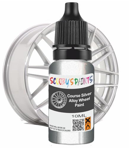 Touch Up Paint Alloy Wheel Scratch Repair Car Rim Repair Kit All In One Bottle (Course Silver)