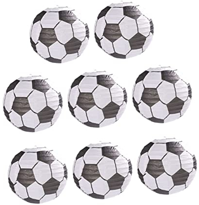 FOYTOKI 8 Uds Fútbol Linterna De Papel Fútbol Decoración Pelota De Fútbol Linterna Fútbol Linterna Fútbol Linterna De Papel Linterna De Techo Decoración Fútbol Deportes Linterna Fútbol