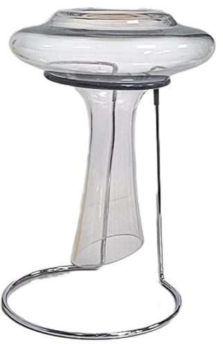 Eoixuqba Soporte para decantador, decantador de whisky, soporte para secadores de botellas, soporte estable para secar decantadores de vino con parte recubierta de goma para evitar arañazos