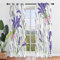 Odot Transparent Gardinen mit Ösen Schlaufen, lila Lavendel Druck Vorhänge Voile Sheer Vorhang Dekoschal Fensterschal Ösenvorhang für Wohnzimmer Fenster 2er Set (140x213cm,Lavendel)