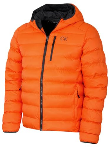 Calvin Klein Mens Woven Jacket - Fire Orange - XXL