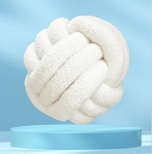 Afenau Knot Pillow - Decorative Knotted Cushion for Couch, Sofa, Bedroom, Living Room - Handmade Plush Round Throw Pillow