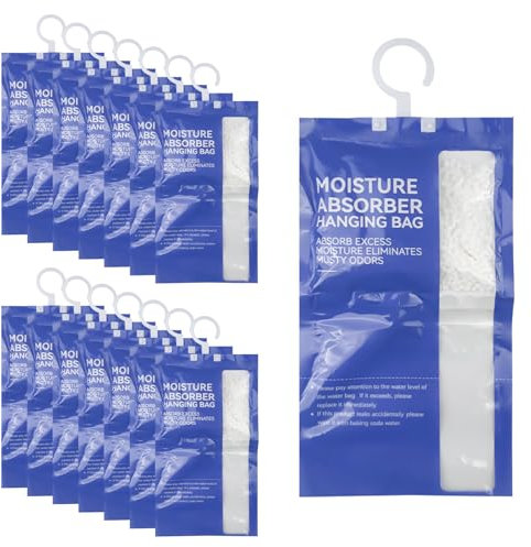 Chiluxendo 15 Piezas 100g Bolsas Antihumedad Armarios, Colgante Bolsa Deshumidificador Armario, Absorbe Humedad Armario, Bolsas Humedad Armarios Ropa, Bolsitas Antihumedad Cajones, Sacos Anti-Humidad