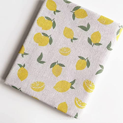 ONECHANCE Bedruckte Stoff Kinderstoffe Baumwolle Leinen Stoff Meterware 100x150cm zum Nähen und Dekoration Color Zitrone Size 1 Meter