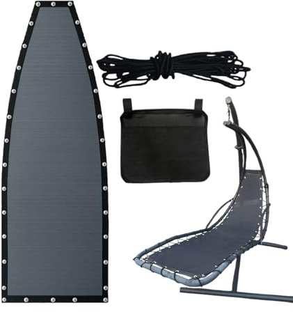 Generisch Ersatz-Set Aus Verstärktem Netz Und Seil Für Hängestuhl, Ersatz-Hängesessel, Hängesesselbezug, Für Verschiedene Stuhlmodelle, Gartensitzbezug, Gartenhof Im Freien, 64x197x23cm
