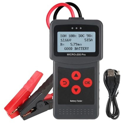 YQVEOT Testeur de Batterie, Outils d'inspect autoe MC200 Pro Car Moto Batterie Résistance Interne Analyse de la durée de Vie Testeur de Batterie Start Stop(MC-200PRO)