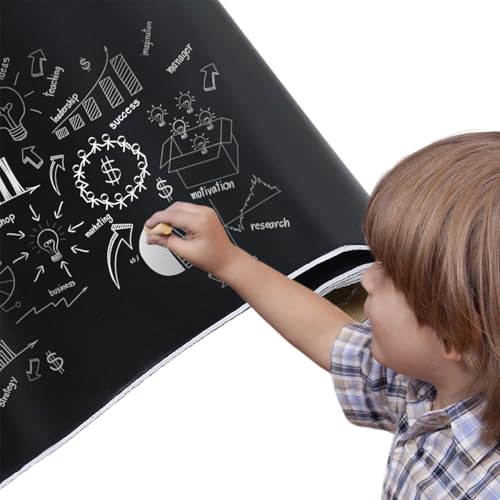 Tafeltapete Abnehmbare, zuschneidbare, selbstklebende | Selbstklebende Tafeltapete Aufkleberolle Zeichnen, Kunst und Malen, Dekoration für Schule, Klassenzimmer, Büros und R