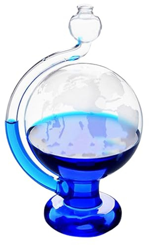 Storm Glass, Sturmglas-Wettervorhersagegerät, visuelles barometrisches Manometer, tragbare Barometer für die Heimbüro-Desktop-Dekoration, Geschenke