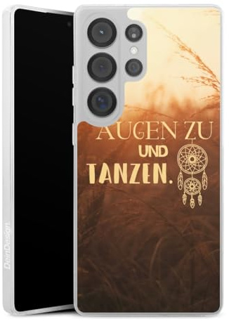 Slim Case kompatibel mit Samsung Galaxy S 25 Ultra Silikon Handyhülle transparent Hülle extra dünn Festival Tanzen Traumfänger