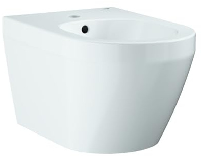 GROHE Euro Ceramic Bidet Suspendu, Blanc Alpin, 102487SH00 | Céramique Vitrifiée, Émaillage Antibactérien HyperClean, Entièrement Caréné, Trop-Plein et Kit de Fixation Inclus