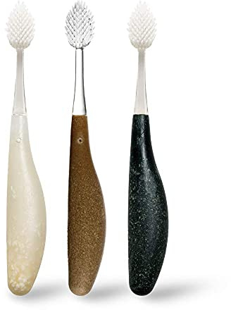 RADIUS Toothbrush Source Brush Medium Assorted Handles 3 Count | BPA Free | Designed to Improve Gum Health and Reduce the Risk of Gum Disease, SM3