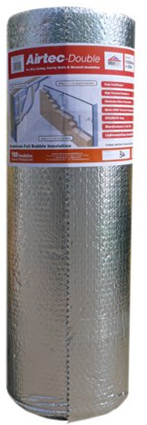 Ybs Insulation Airtec Double 1050mm X 25M X 3.7mm Ad 02 1050 X 25 Aluminium Foil Insulation, Metalic