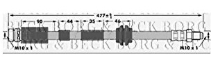 Borg & Beck BBH6985 Brake Hose To Fit Ford Mondeo III