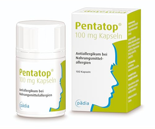 PENTATOP 100 mg Kapseln, 100 Stück – Zur Symptom-Prophylaxe bei Nahrungsmittelallergien | Mastzellstabilisator mit Natriumcromoglicat | Für Kinder ab 2 Jahren & Erwachsene | Sehr gut verträglich