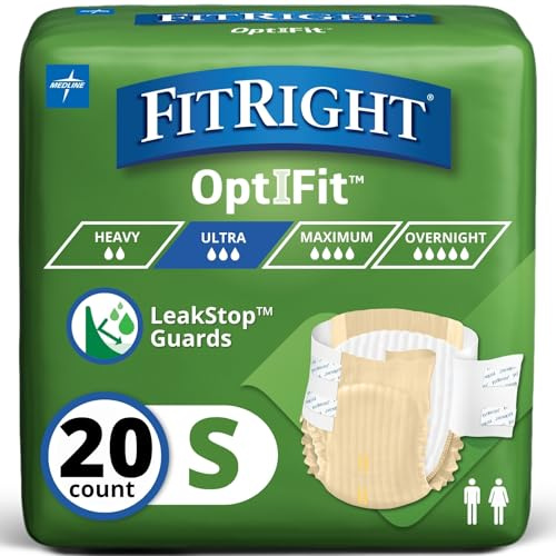 FitRight Ultra Erwachsene Slip mit Tab, hohe Saugfähigkeit, 20 Stück, erhältlich in den Größen S - L