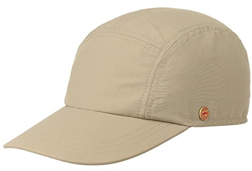 Mayser Riccardo Sunblocker Cap Damen/Herren - Made in The EU Fullcap Sportcap Baseballcap Hinten geschlossen, mit Schirm Sommer Frühling-Sommer - 55 cm beige