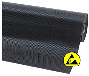 Notrax® 754 Rib ‘n’ Roll™ ESD 3 mm fine Rib ESD-Matte mit 3 mm Feinrillenprofil 120cm x 150cm Schwarz
