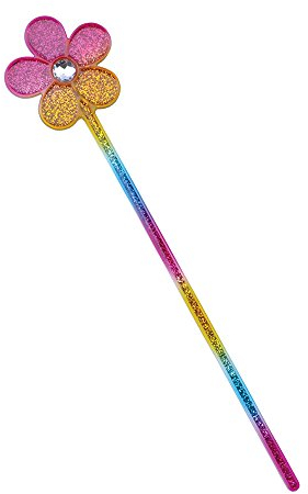 Bristol Novelty BA484 Glitzer Regenbogen Blume Zauberstab, Unisex-Erwachsene, Geblümt, Mehrfarbig, Einheitsgröße