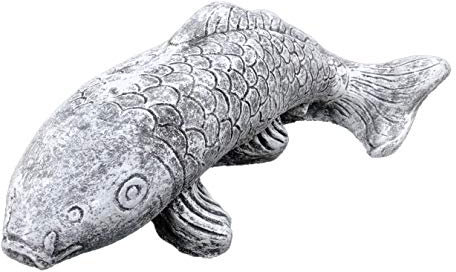 Steinfigur grosser Koi, Frost- und wetterfest, massiver Steinguss