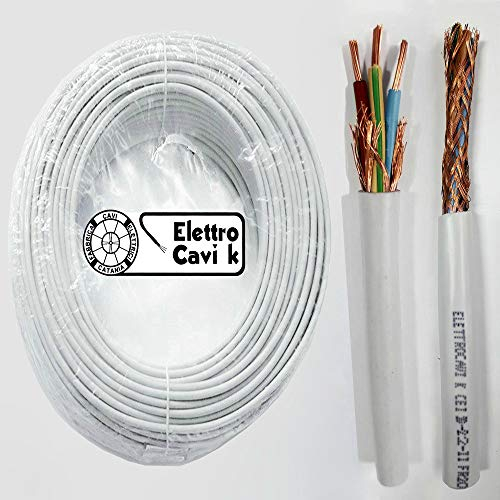 CAVO SCHERMATO FR2OH2R 3G2,5 3x2,5 mm² GOMMATO ANTIFIAMMA TRIPOLARE FLESSIBILE 3 POLI 10 METRI - MARCA ELETTRO CAVI K