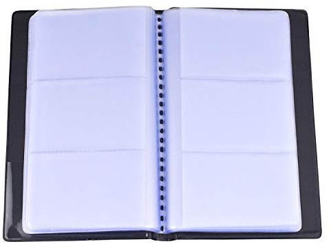 Hamosky Professional PU Leder Visitenkarte Buchhalter, Journal Visitenkarte Veranstalter, Namenskarte Buchhalter, Büro Visitenkartenhalter (240pcs card book)