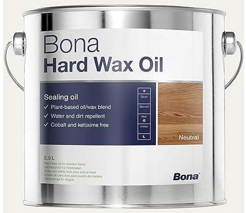 Bona Hard Wax Oil 2.5 L Extra Matt Wood Floor Oil- Prdt Code; AF390015001