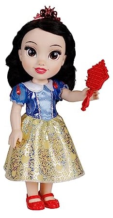 Disney Princesse - Poupée 38cm Blance Neige Et Les 7 Nains - Licence Officielle Disney - Collection Mon Amie Princesse - Robe Effets Argentés Et Brosse Incluse - Poupées à Collectionner - Dès 3 Ans