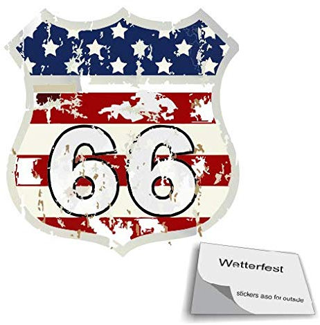 1 adesivo USA Route 66 in diverse dimensioni (R20/1/3).