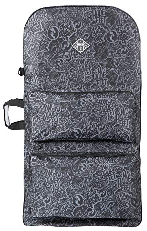 Two Bare Feet 44 Double Bodyboard Carry Bag – Heavy Duty, Large Capacity for Two Boards – Padded Shoulder Strap, Durable Zippers, Travel & Beach Ready – Multiple Colours (Grey)