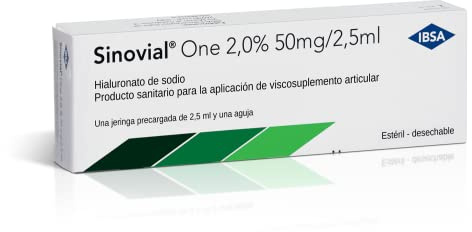 IBSA Sinovial 50 Siringa Pre-riempita Acido Ialuronico Sale Sodico, 1 siringa