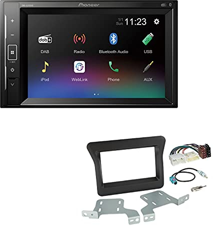 Pioneer DMH-A240DAB 2-DIN Autoradio Bluetooth DAB USB passend für Renault Master III ab 2010 schwarz