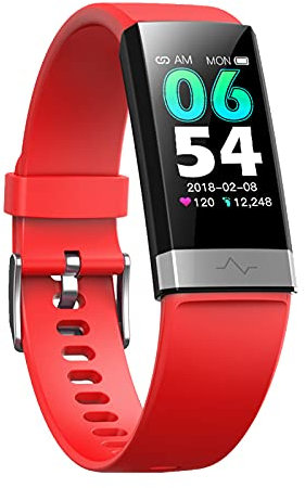 MicLee Women's Men's Smart Watch Fitness Wristband, Bluetooth Activity Tracker, Waterproof IP68, multi-language setting, USB portable charging, sports watch, call SMS notification, Silicone Wristband