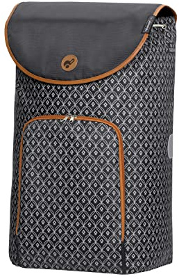 Andersen Einkaufstrolley Ersatztasche - 47 Liter - mit Kühlfach | Fronttasche - wasserabweisend - Reflektoren - faltbar - Famke anthrazit