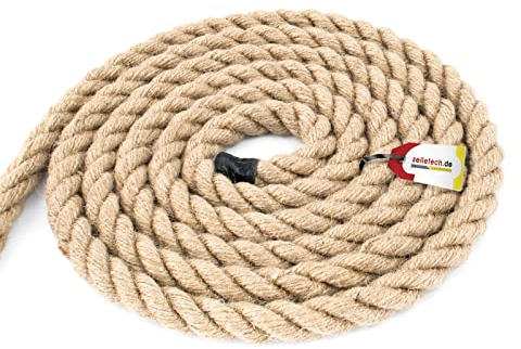 Seiletech.de | Corde de Jute tressée de 10 m de Long de 20 mm | Corde de Jute tressée