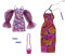 Barbie Fashion Pack – HJT35 – Kleidungsset für Puppen – Minikleid mit Puppenschulter, langes Kleid, Absatz + Handtasche