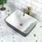 Ceramic Countertop Basin, DeerValley Rectangular Bathroom Vessel Sink, Washroom Basin Sink for Bathroom Lavatory Vanity Cabinet 48.5 x 37.5 x 15cm