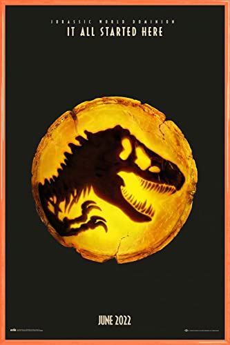 1art1 Jurassic World Poster Plakat | Bild und Kunststoff-Rahmen - Dominion (91 x 61cm)